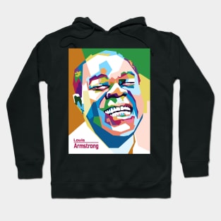 Abstract Colorful Louis Armstrong in WPAP Hoodie